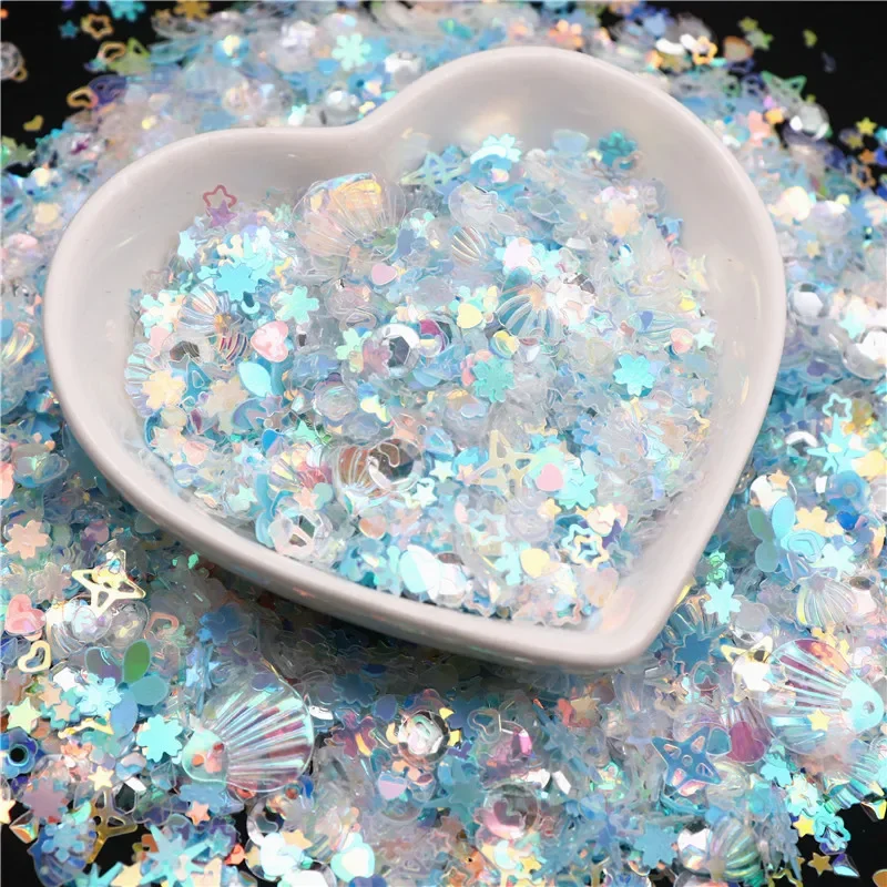 20/50g Glitter Sequin Mix Star Heart Dot Shape Colorful Nail Sequins for Shaker Nail Art Flakies Paillette Decoration