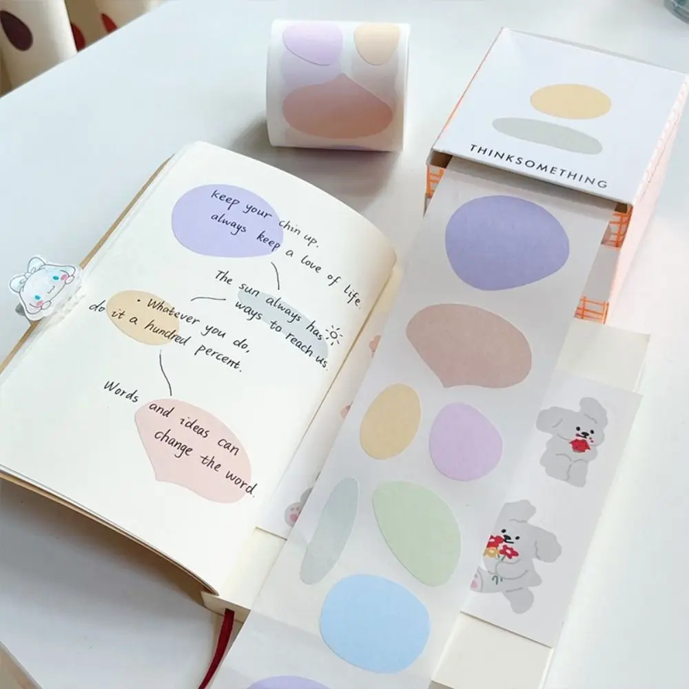 100PCS/Set Pull-out Design Memo Pad Full Adhesive DIY Labels Stickers Multifunctional Scrapbook Sticker Creative Stationery