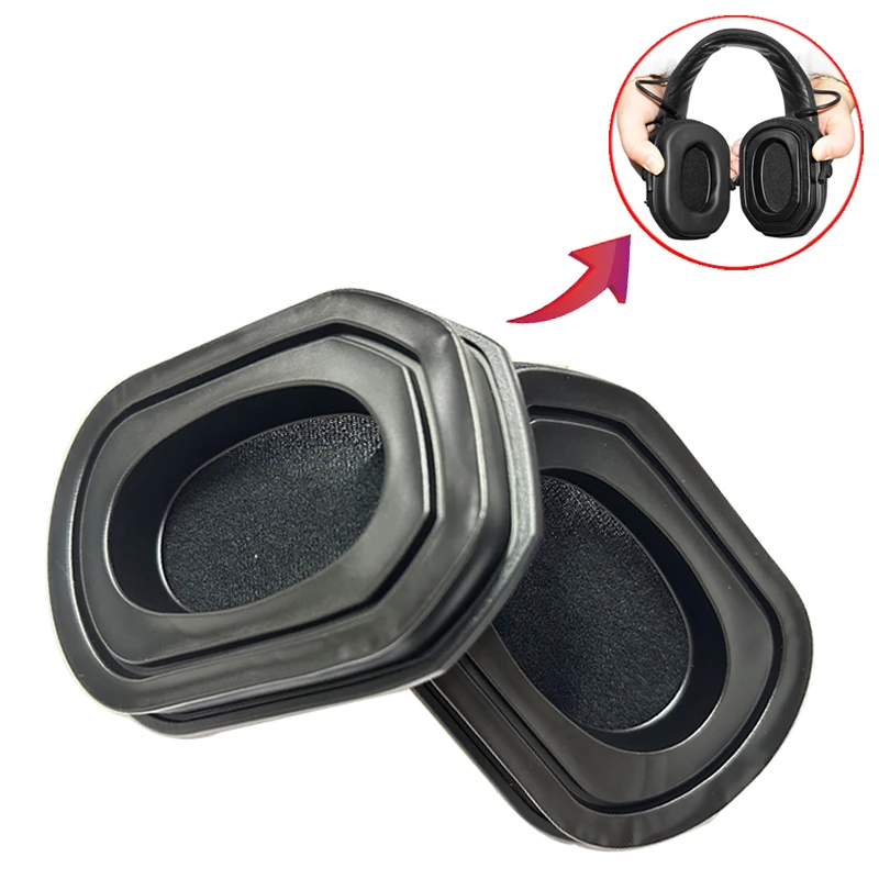 Hearing Protection Earmuffs | Increased Sealing Snap-On Easy Installation Cooling Gel Filled Black Ear Cup Replacement Pad