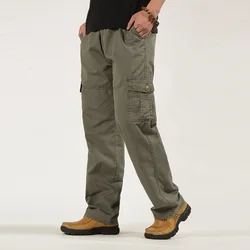 Mrmt 2024 brandneue Einzel overalls Herren-Freizeit hose mittleren Alters mit mehreren Taschen, große Herren hose für Männer