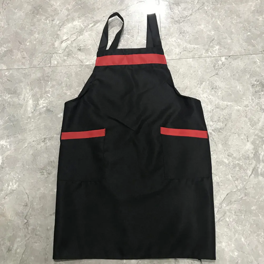 

1Pcs Waterproof Heavy Duty Industrial Apron Black Hang Neck Acid Alkali Resistant Greaseproof Kitchen Bbq Cleaning Sleeve Free
