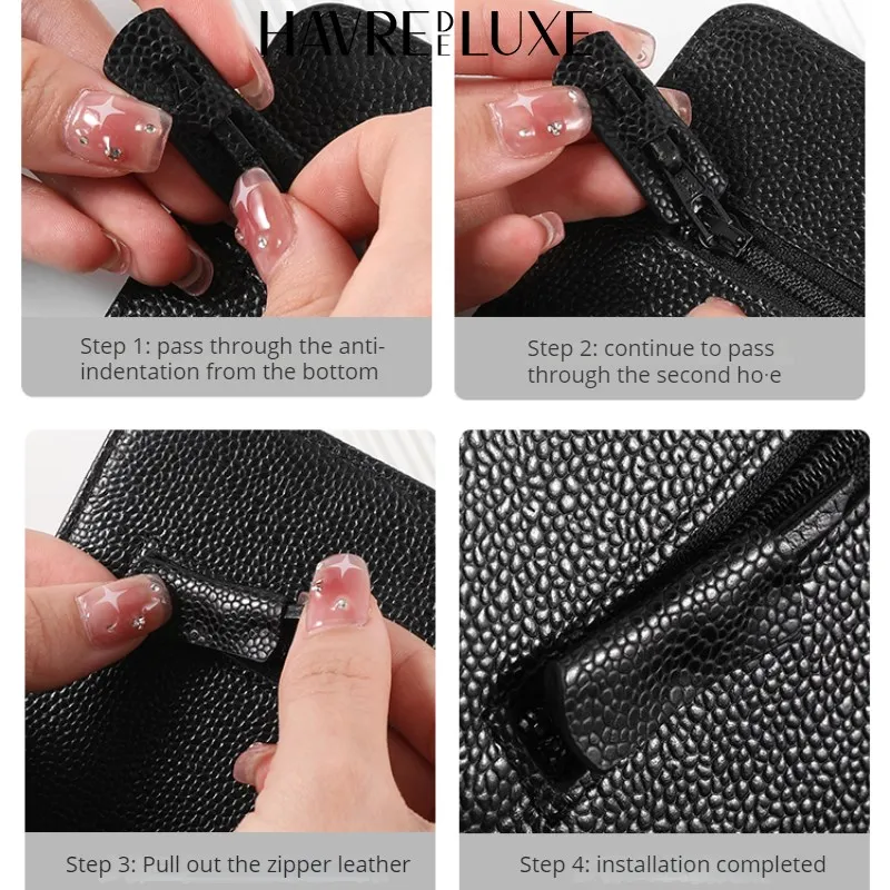 Anti-Damage Zipper Bag para Chanel 19woc, capa protetora, Cf pele de carneiro, estojo de couro anti-risco, acessórios