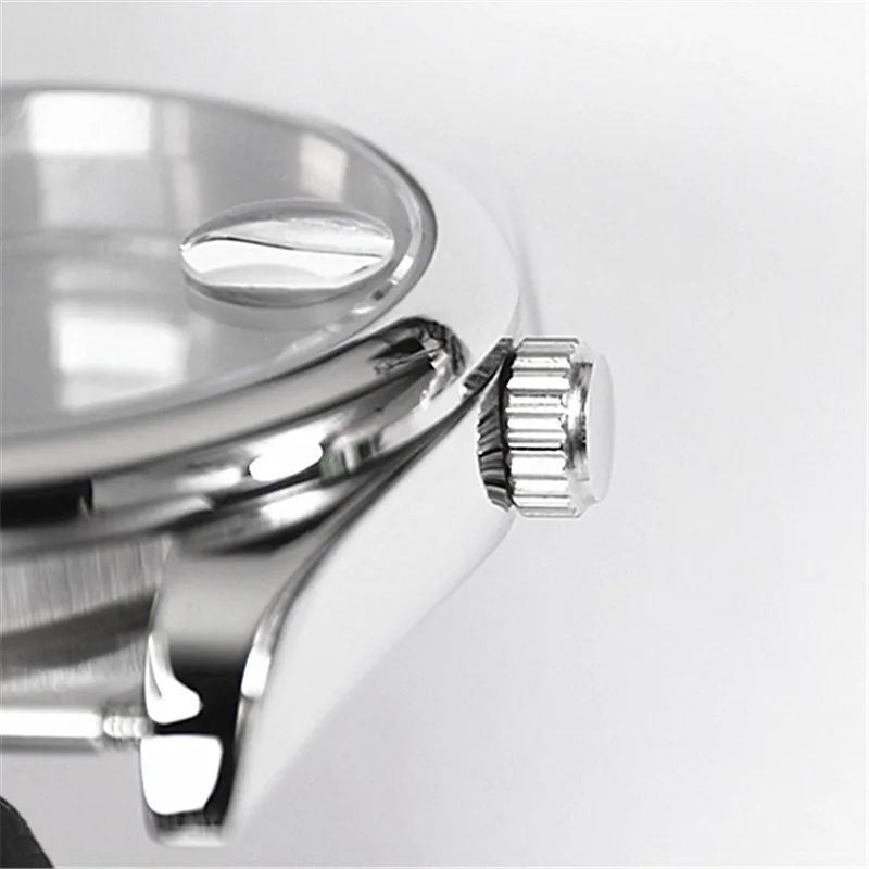 36mm 39mm Polished Design Rounded Edge Sapphire Crystal 316 Steel Waterproof Watch Case For Nh35a Nh36 NH34 Movement Skx007 MODs