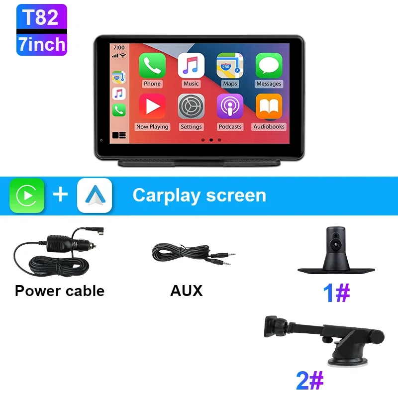 7/10 inch Carplay Auto Smart Screen Multimedia Videospeler Draadloze Carplay Android Auto Autoradio voor Apple Android Stereo