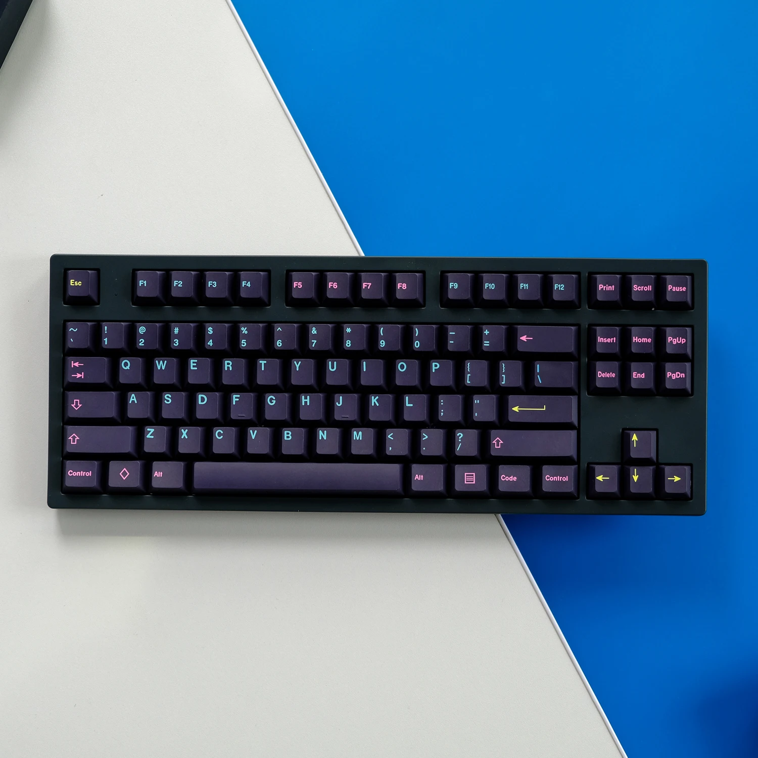 

143 Keys GMK Miami Nights Keycaps Cherry Profile 5-side Dye Sublimation PBT Keycap For MX Switch Mechanical Keyboard 1.75U Shif