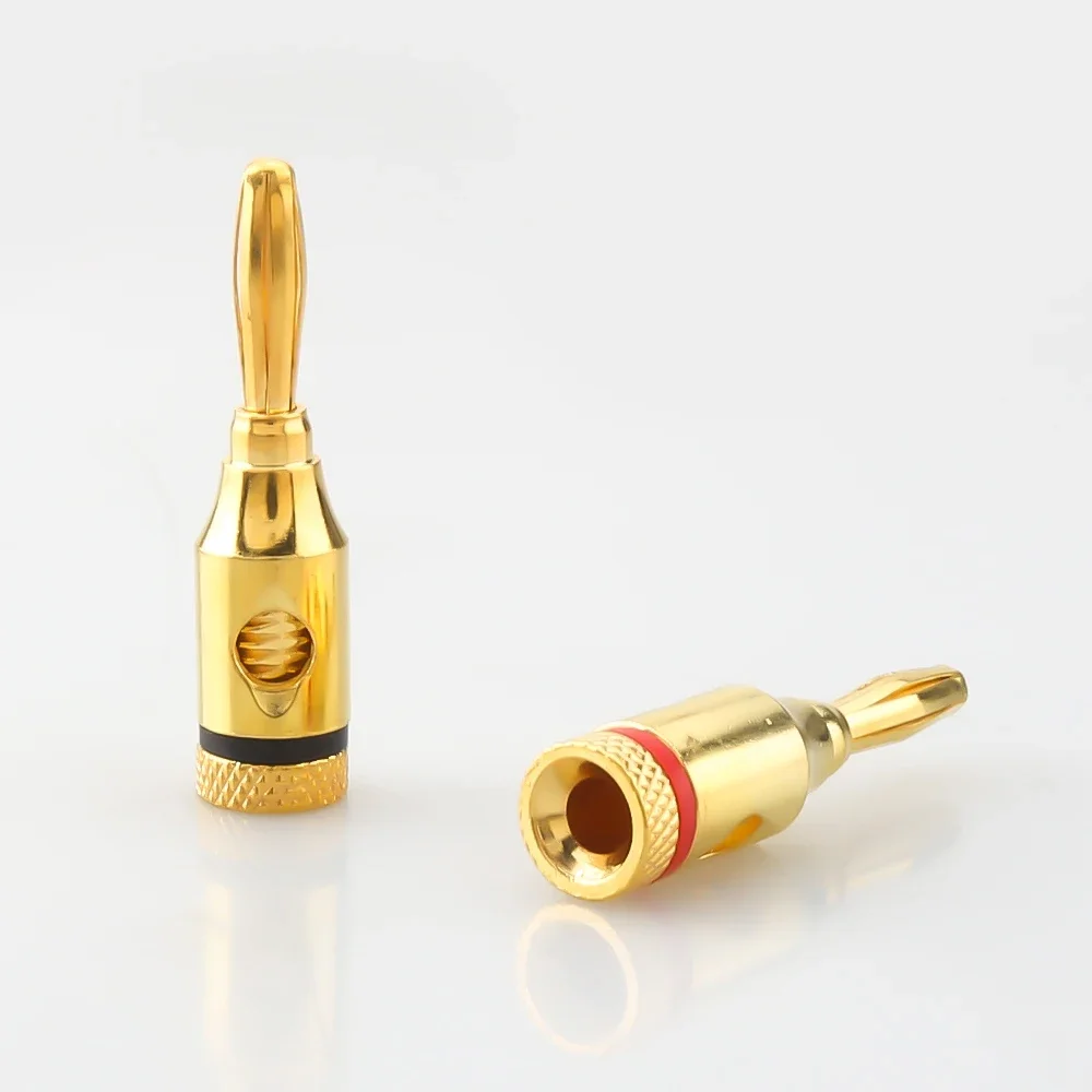 Wysokiej jakości pozłacana wtyczka bananowa przewód głośnikowy złącze typu jack