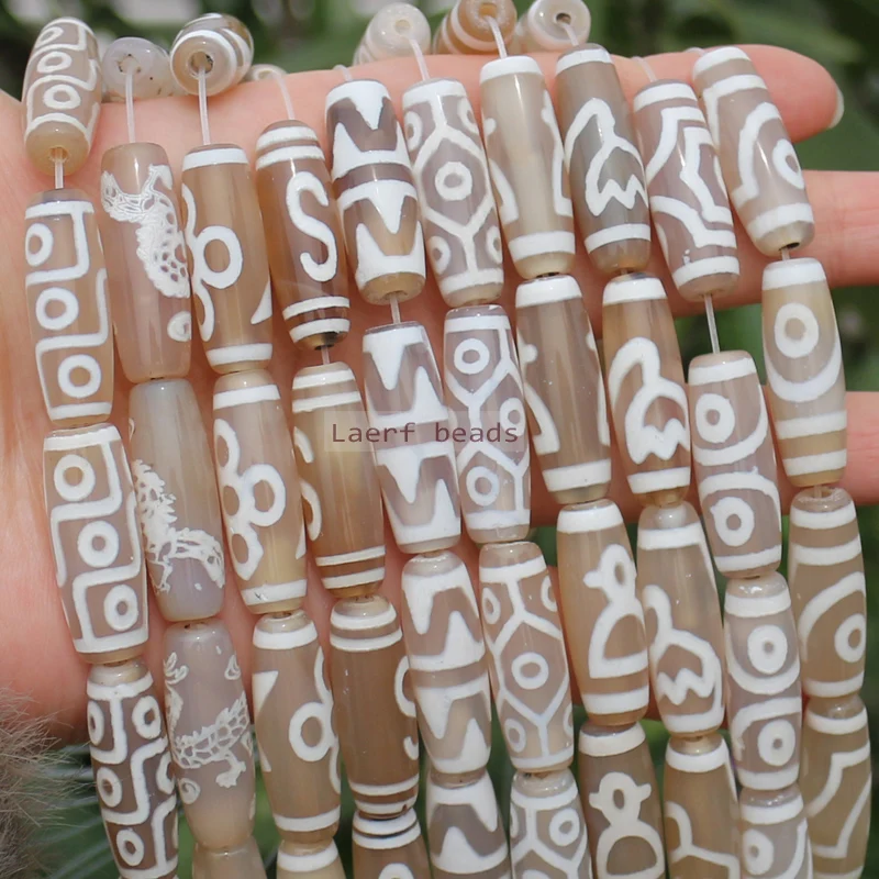 1pcs Natural Agate 28-30mm Many patterns White Tibet Dzi Agate,Lucky Symbol,Powerful Amulet,For DIY Jewelry Making !