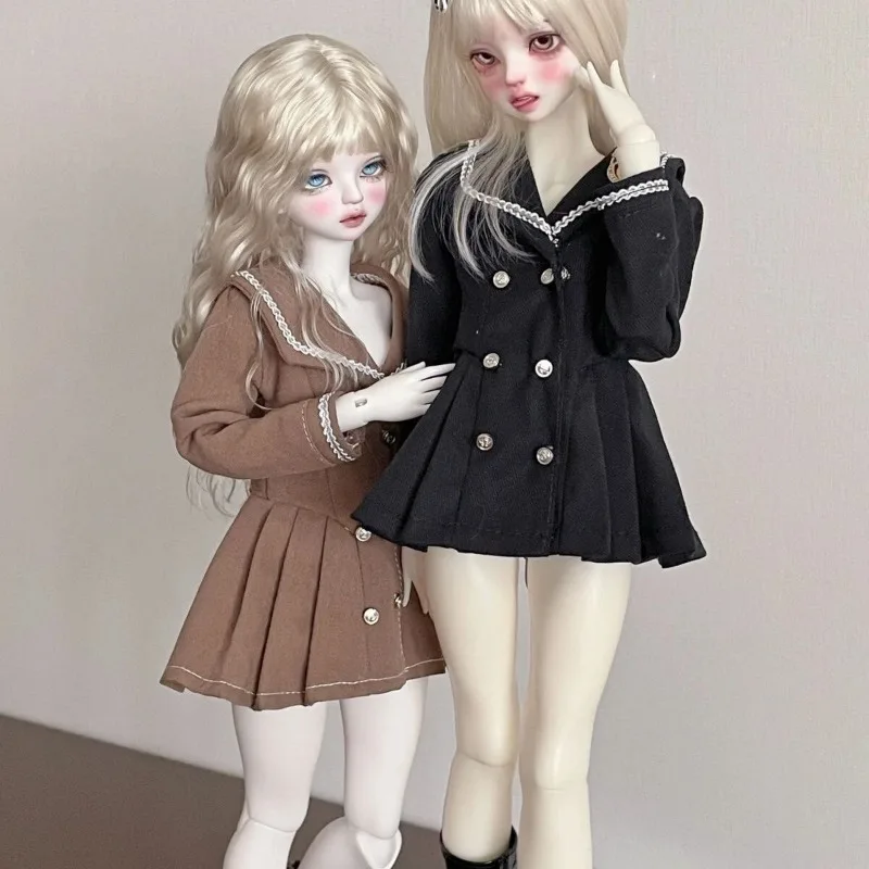 [Nur Kleidung im Verkauf] 1/3 1/4 Maßstab Süßes College-Style Uniform-Kleid-Set für große Puppen, BJD Actionfigur-Körper – Detail 3