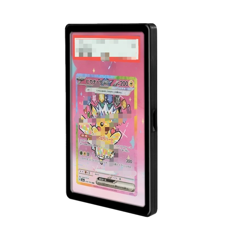 Display for Pokemon Cards PTCG Pikachu Anime Game Collection Expand Gift Self Made Acrylic Protective Case Keychain Toy