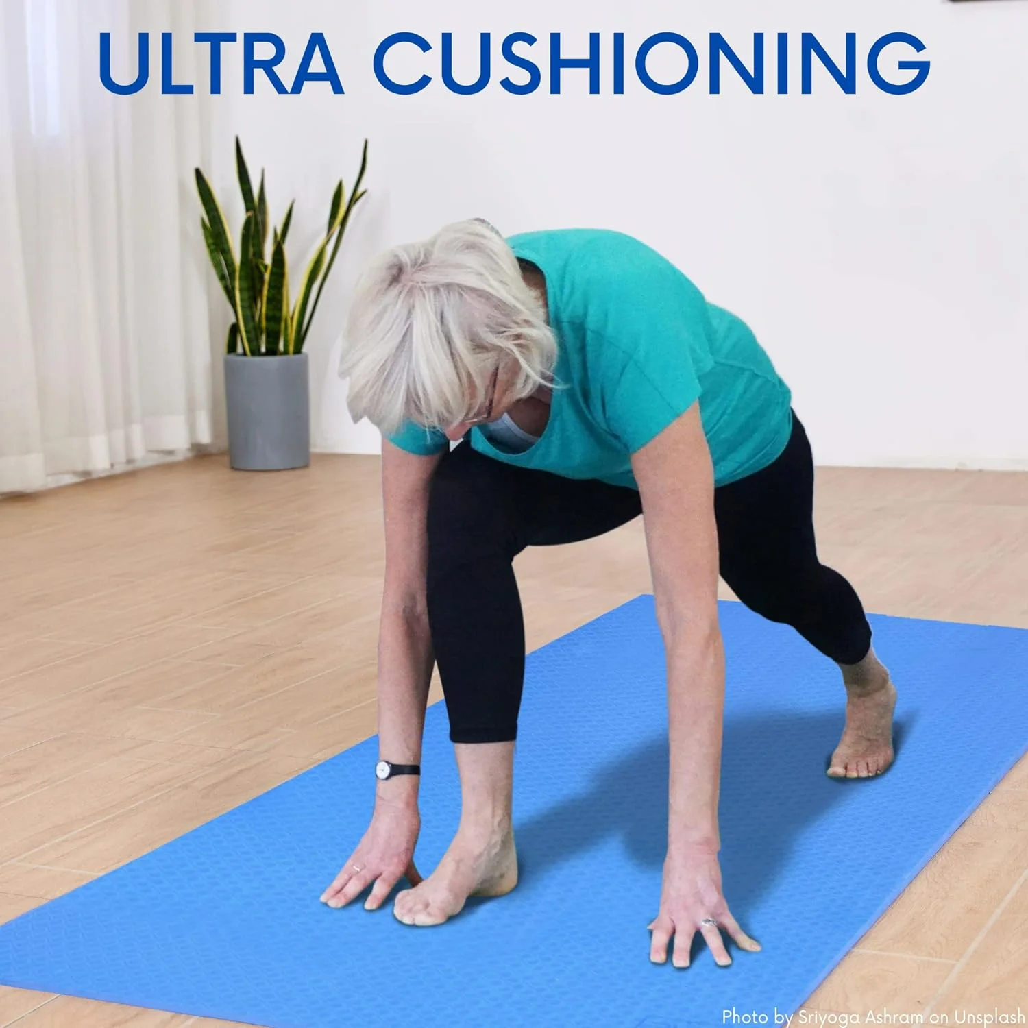 سجادة يوجا مبطنة وسميكة جدًا وواسعة أفضل للمفاصل ممتصة للصدمات، 72 بوصة × 32 بوصة × 1/3 بوصة |   بساط تمرين مبطن غير قابل للانزلاق لـ Pi