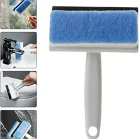 1pcs Magic Window Glass Cleaning Brush Double-Sided Sponge Wiper Scraper Bathroom Wall Shower Squeegee Mirror Scrubber Tools