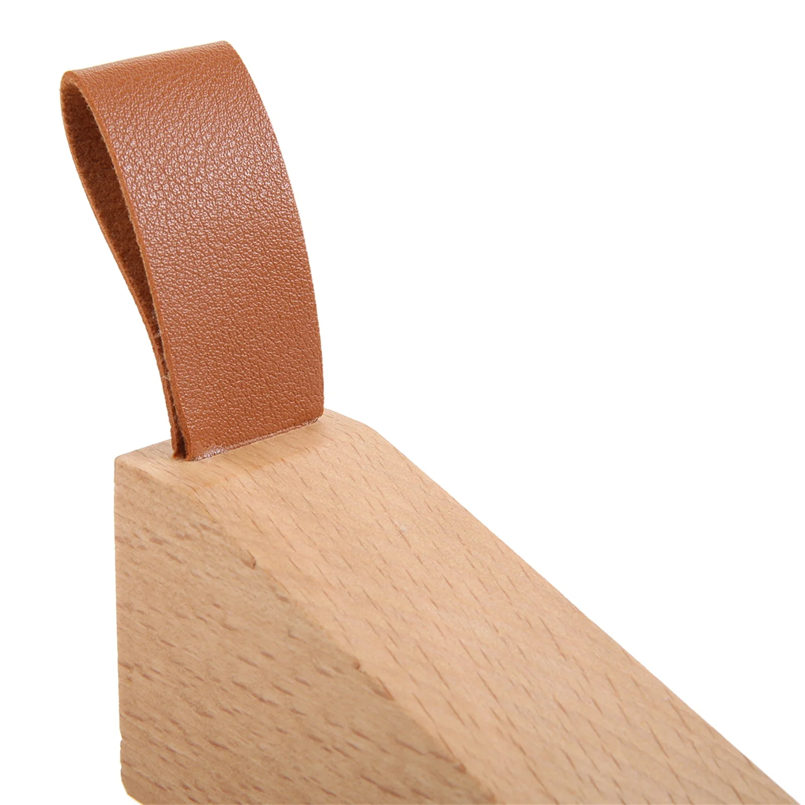 1 pz piccolo tappo per porta in legno massello faggio/noce nera arresto antiscivolo bambini proteggi corda in pelle zeppa anti-collisione casa creativa