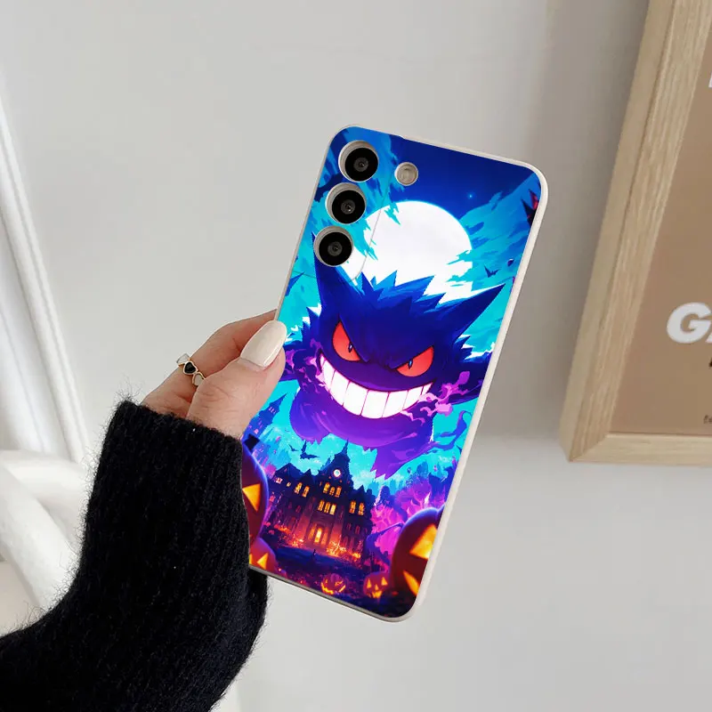 Gengar سعيد هالوين جراب هاتف لسامسونج غالاكسي S25 الترا S24 S23 S22 زائد S21 S20 FE S10 S25Ultra s24FE غطاء سيليكون