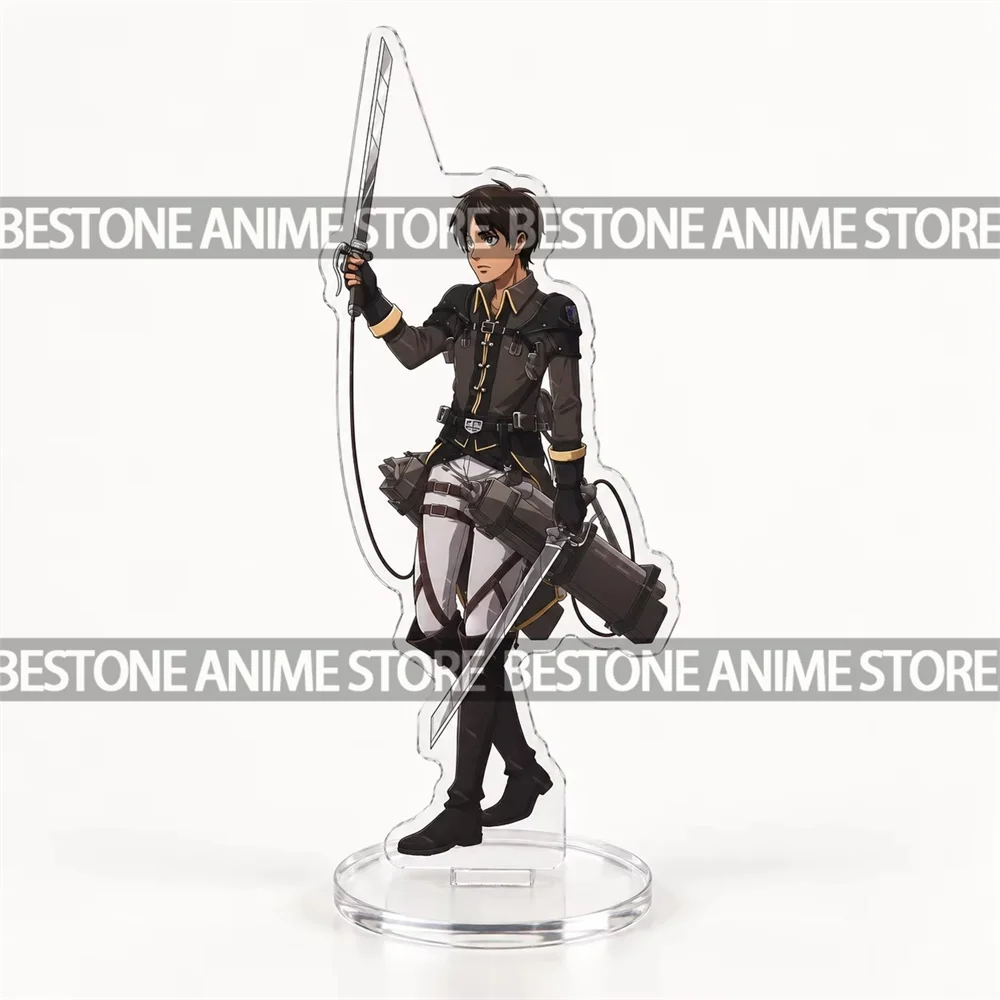 Attack on Titan 15cm Survey Corps Battle Pose Acrylic Stand Keychain Anime Desktop Decor Fans Collectible Gift