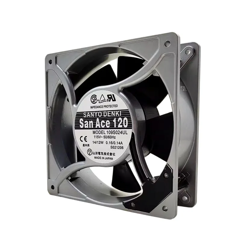 NEW ORIGINAL 109S024UL AC 115V 0.16/0.14A 12038 120*120*38mm 12cm COOLING FAN RADIATOR