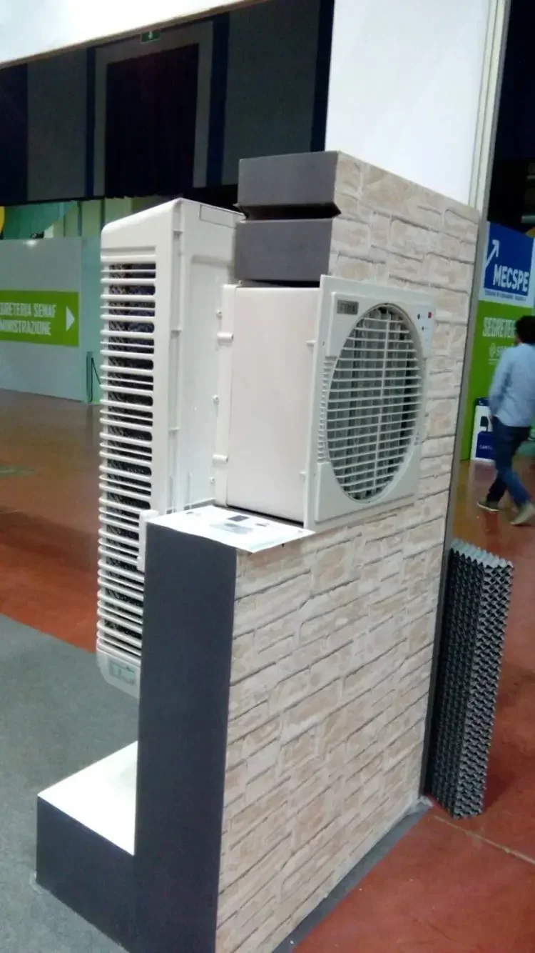 Solar Evaporative Energy Save Air Cooler Wall Mounted Use Water Air Conditioner