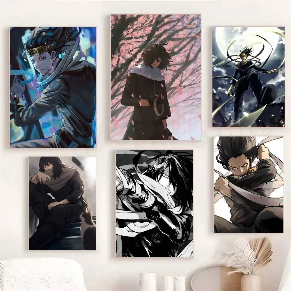 Anime H-Hero A-Academia Aizawa Shouta Posters Fancy Wall Sticker for Living Room Bar Decoration Wall Decor