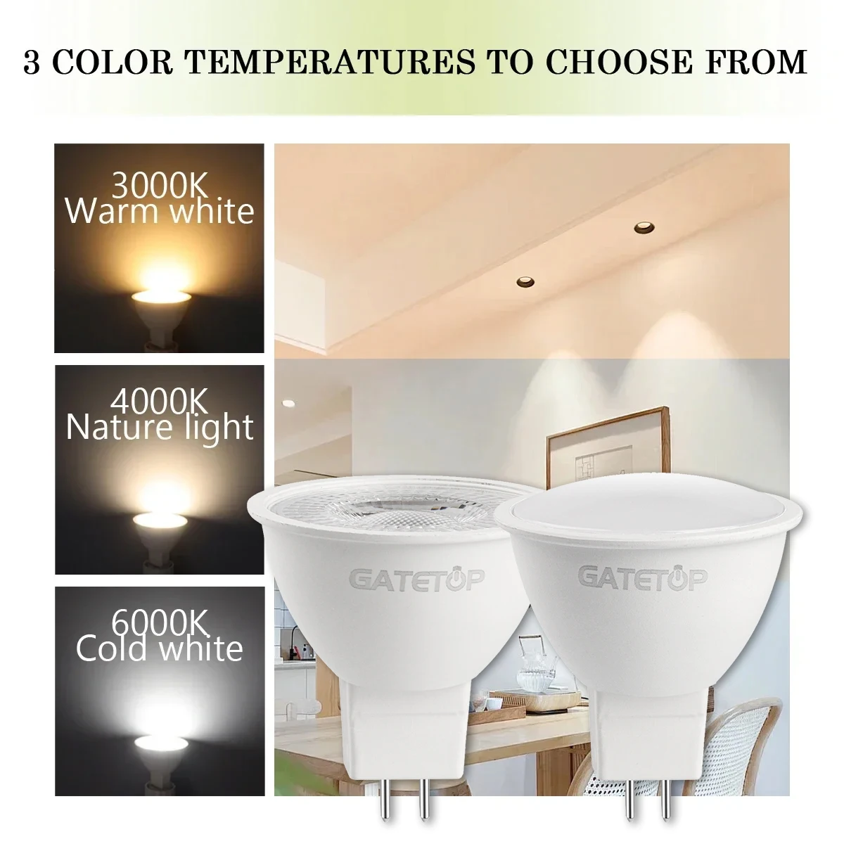 

10pcs LED Spot Light AC DC 12V 24V MR16 Bulb GU5.3 7W Warm Light Cold Light 700lm Bombillas Replace 50W Halogen Lamp Living Room