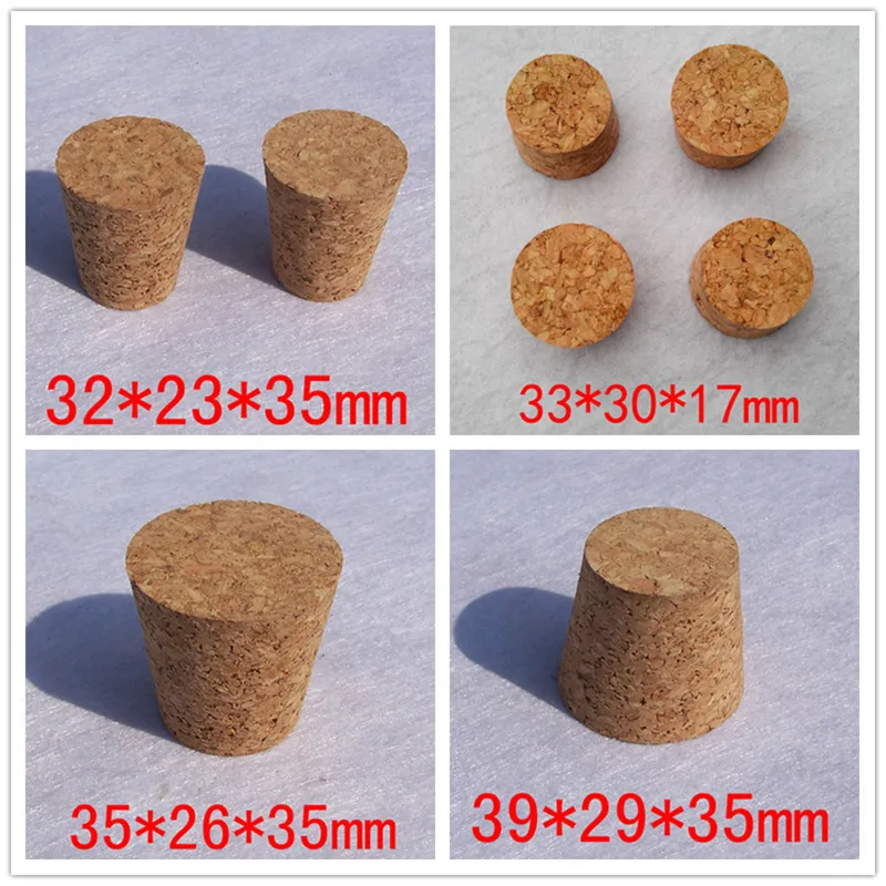 5pcs Top DIA 32mm to 78mm Wood Cork Lab Test Tube Plug Essential Oil Pudding Small Glass Bottle Stopper Lid Customized