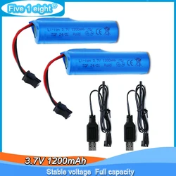 3.7V 1200mAh Rechargeable Li-ion Battery SM-2P Plug for Remote Control Cars Toy Monster Off-Road Trucks Racing RC Car
