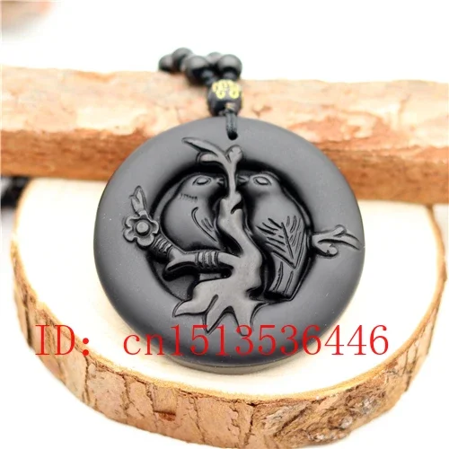 Pendentif en obsidienne noire naturelle pour femmes, collier de perles, breloque, bijoux, accessoires de mode, amulette sculptée à la main, cadeaux pour femmes