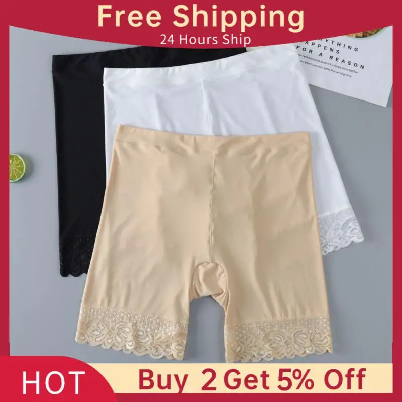 Sexy Lace Safety Shorts For Women High Waist Seamless Slimming Under Skirt Shorts Stretch Breathable Shorts Briefs Underwear