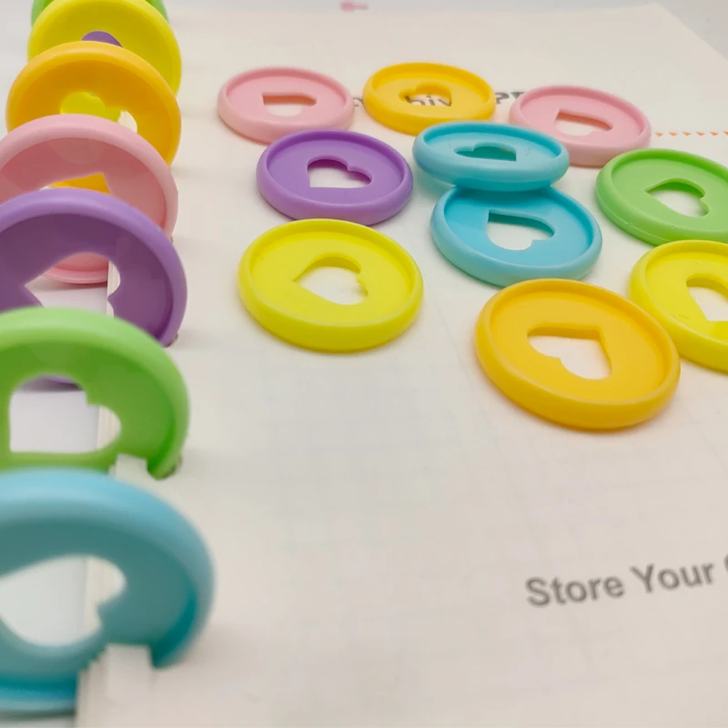 32MM Plastic Binding Disc Planner Binder Rings Binding Plastic Rings Mushroom Hole Loose-leaf Notebook Office Supplies 100PCS