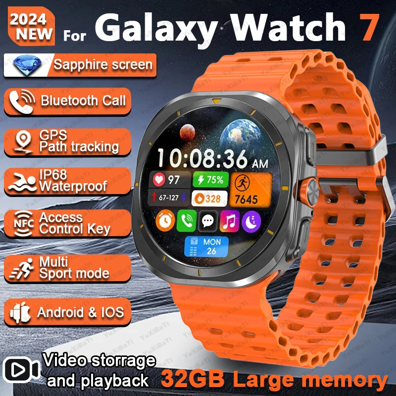 2024New Galaxy Watch 7 Ultra Smart Watch Men 32GB Memory GPS NFC 1.5