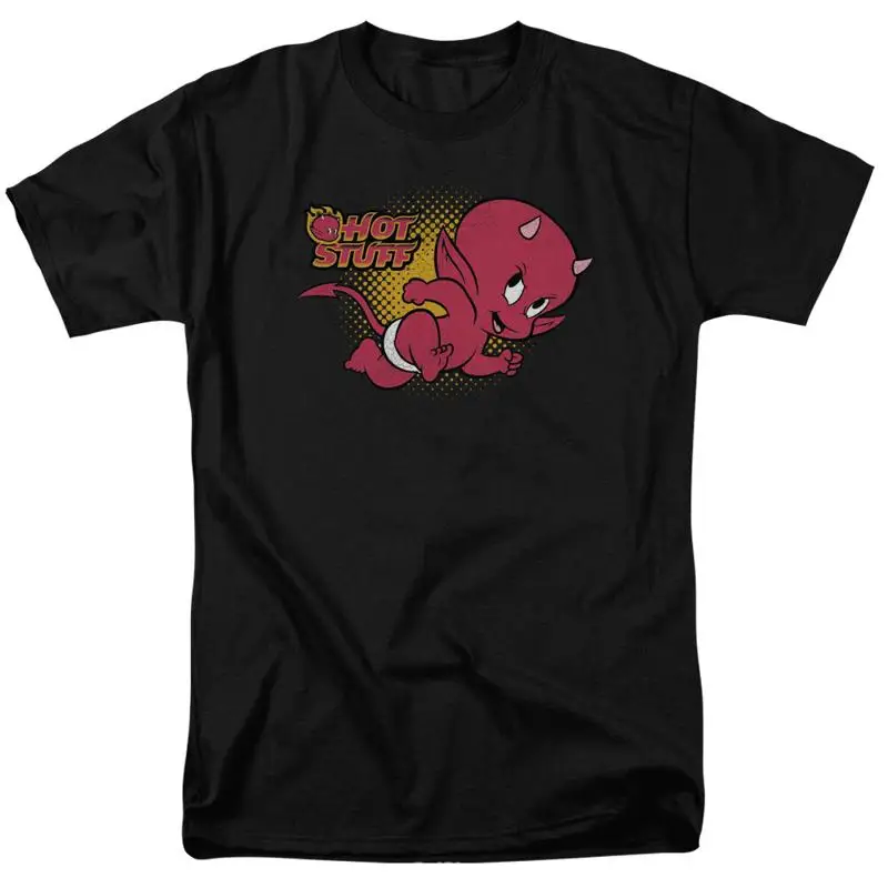 Hot Stuff Little Devil T Shirt Mens Licensed Cartoon Merch Black