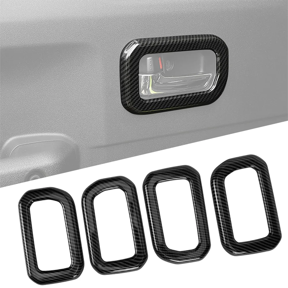 Car Inner Door Handle Decoration Cover Stickers Trim for Suzuki Jimny JB64 JB74 2/5-Doors 2019-2025 Auto Interior Accessories