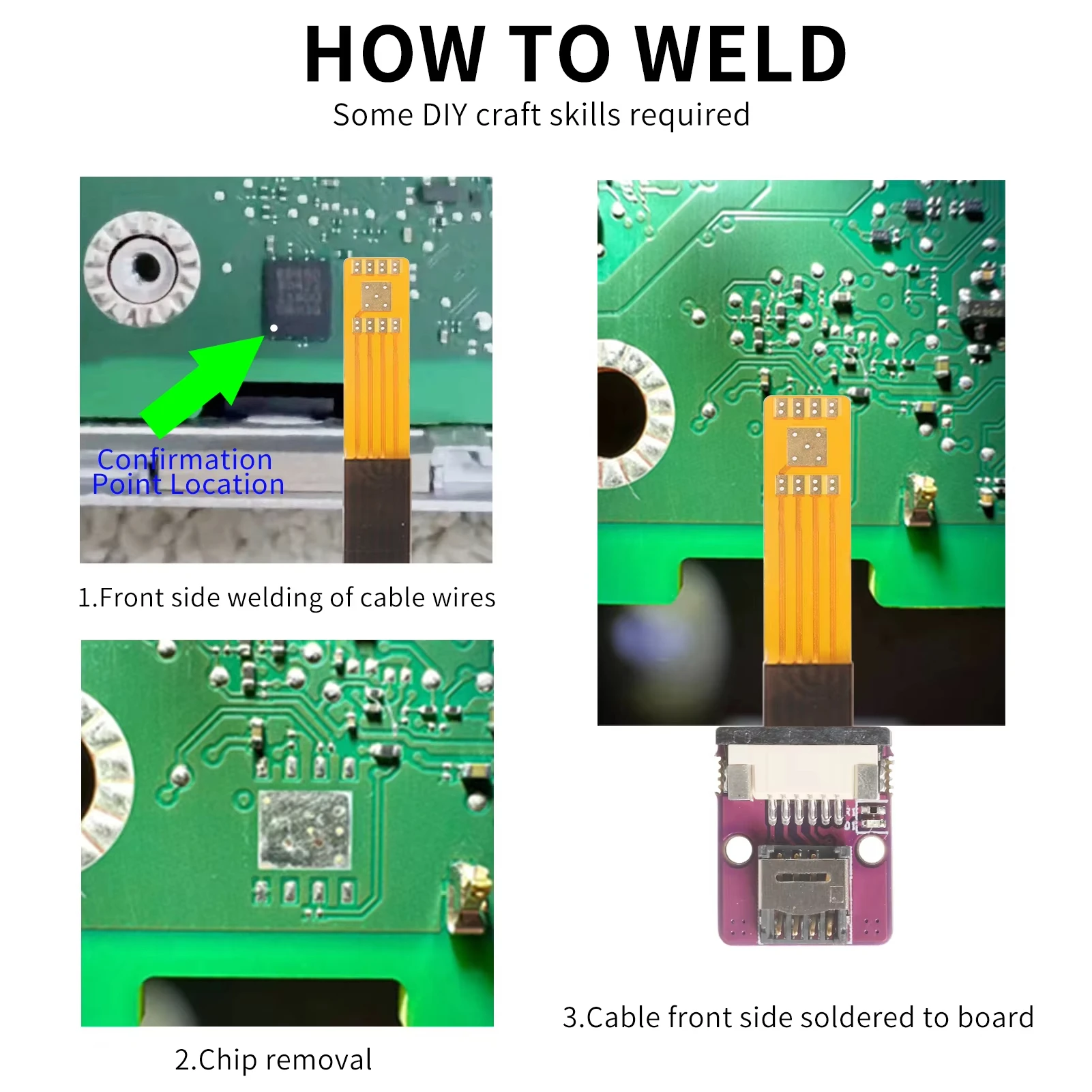 TPC ESIM Wire Conversion Adapter Plate Professional Lab Tested Need Welding for 5×6mm Chips