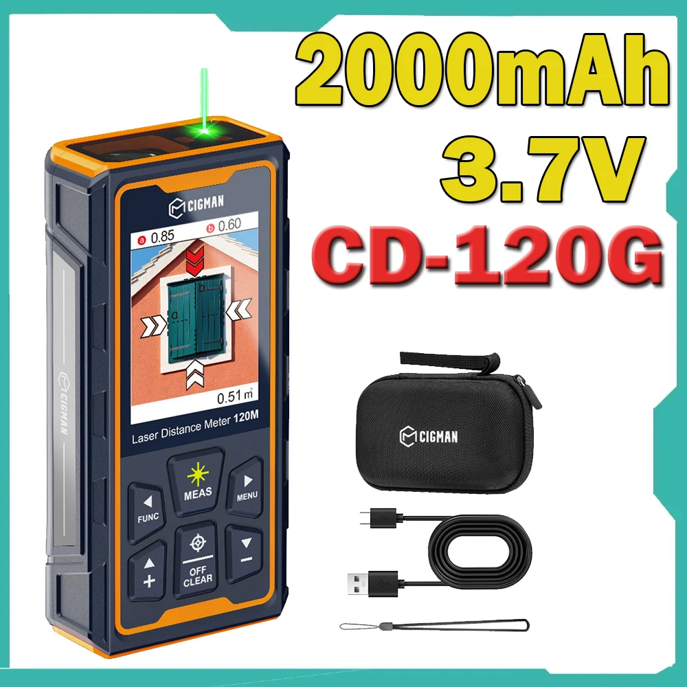 Cigman CD-120G laser messgerät 4x kamera p2p technologie ip68 2,4 zoll ips display human isiert ui