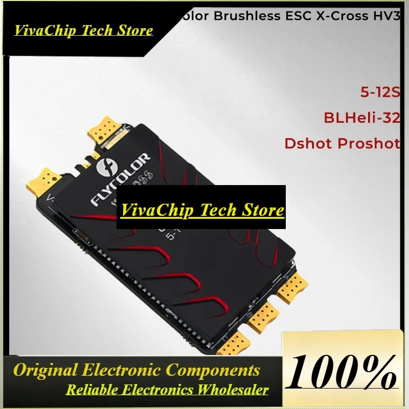 ViVaSFlycolor Brushless ESC X-Cross HV3 60A 80A 120A 160A ESC 5-12S Lipo BLHeli-32 Dshot Proshot 64MHz 32-Bit For RC FPV Racing