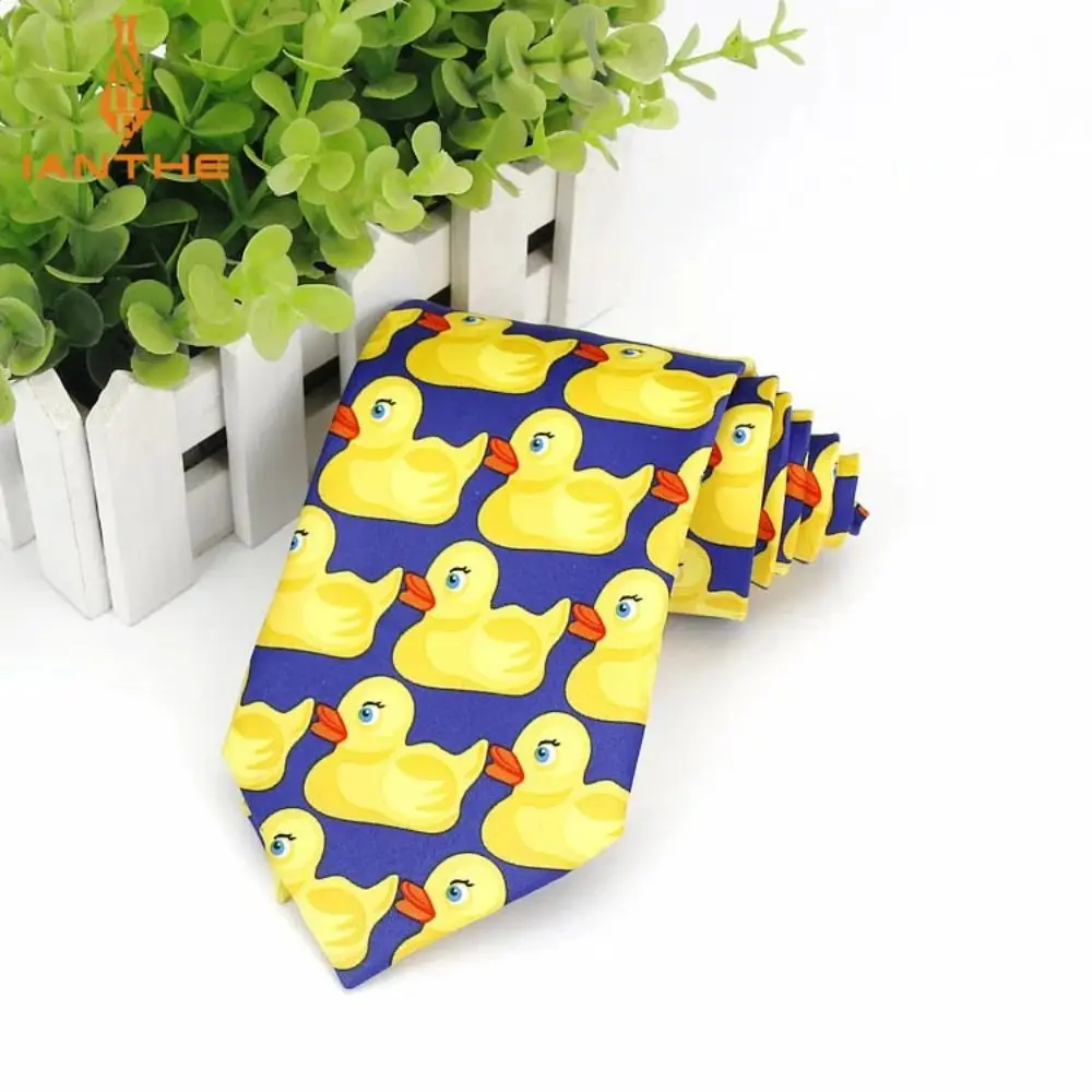 مضحك كيف قابلت والدتك Ducky Tie المطاط بطة صفراء ربطة العنق 8cm المطبوعة التعادل #2