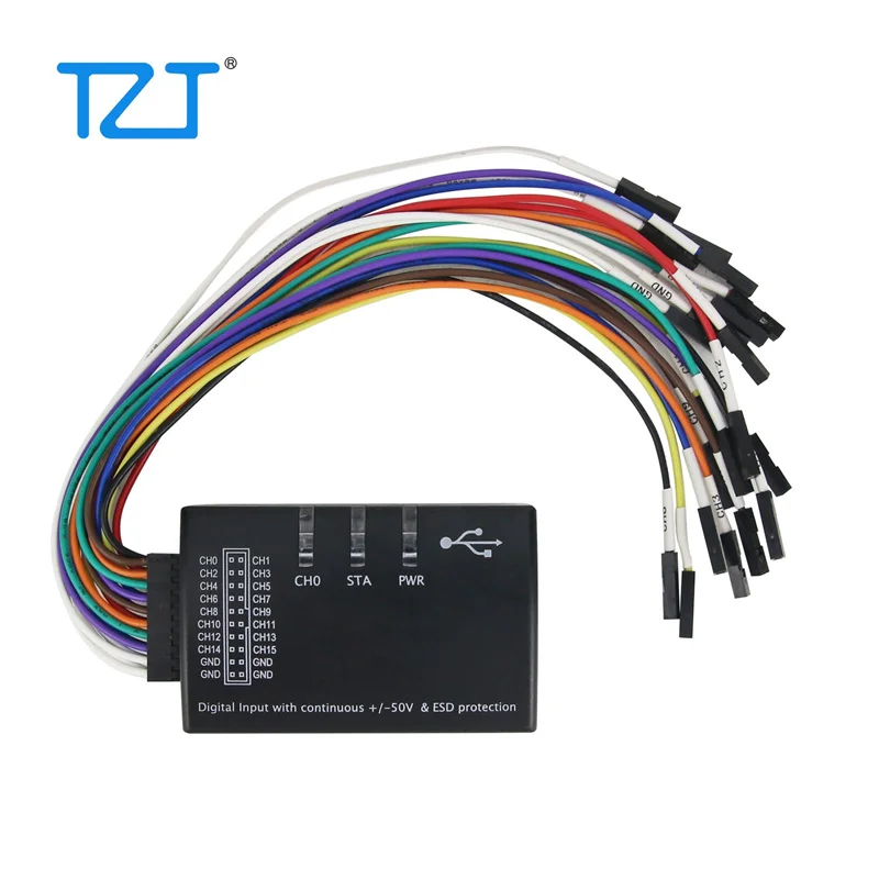 Imagem -06 - Tzt Mini 16 Logic Analyzer Usb 100m Max Sample Rate 16ch Versão 1.1.34 Suporte 1.2.10 Software