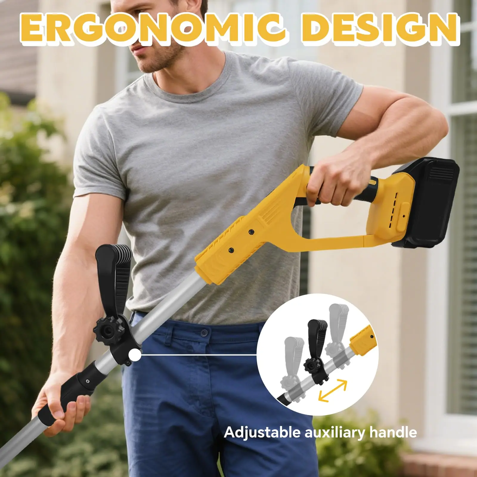 330RPM Brushless Cordless Tiller Cultivator Garden Lawn Soil Cultivation Gardening Tool Compatible with Dewalt 20V Battery view 2
