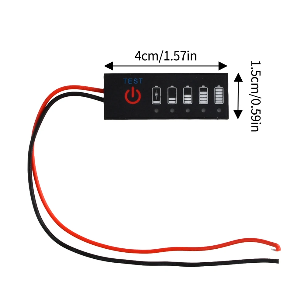12V Lithium Battery Pack Percentage Indicator Board 1-7S 3.7V-29.4V Battery Capacity Display Reverse Polarity Protection