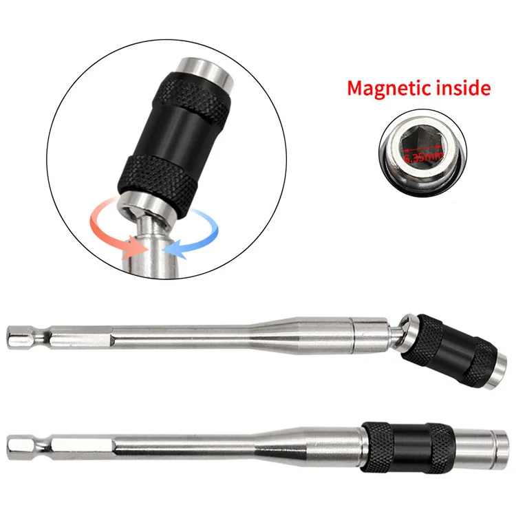 145MM Long Magnetic Ring Screwdriver Bits Drill Hand Tools Drill Bit Extension Rod Quick Change Holder Drive Guide Screw