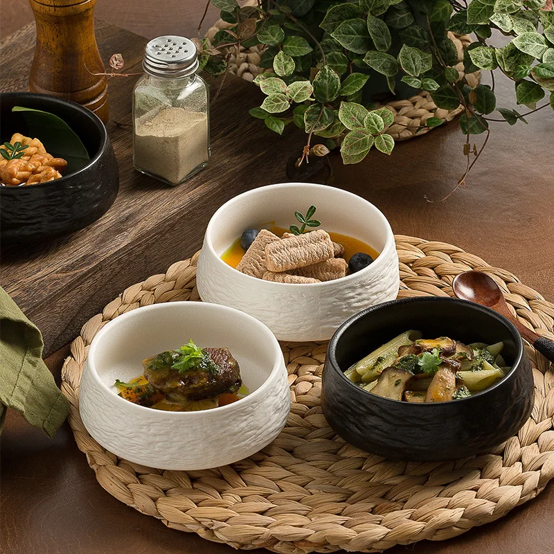 

1PC Underglaze Ceramic Bowl Japanese Household Rice Soup Bowls Breakfast Small Dessert Salad Oatmeal Bowl for Hotel Restaurant