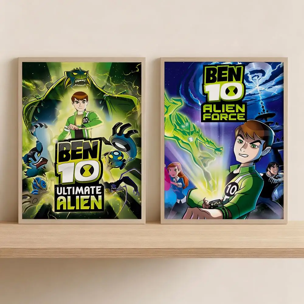B-Ben 10 Alien Force Anime Painting Calligraphy Modern Canvas Wall Art for Bedroom & Living Room | Home Decor Gift