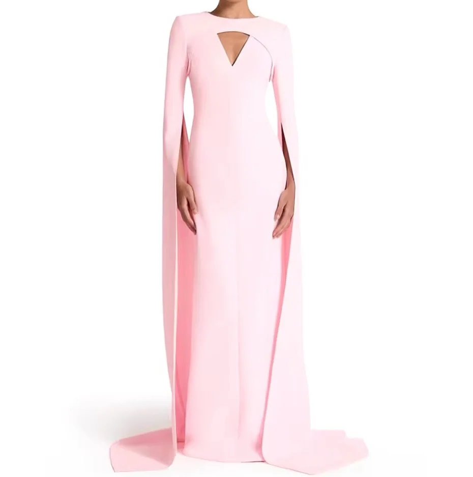 

Welove Elegant Mermaid Evening Dresses 2025 Customized with Cape Sleeves Wedding Party Gowns Haute Couture فساتين ا