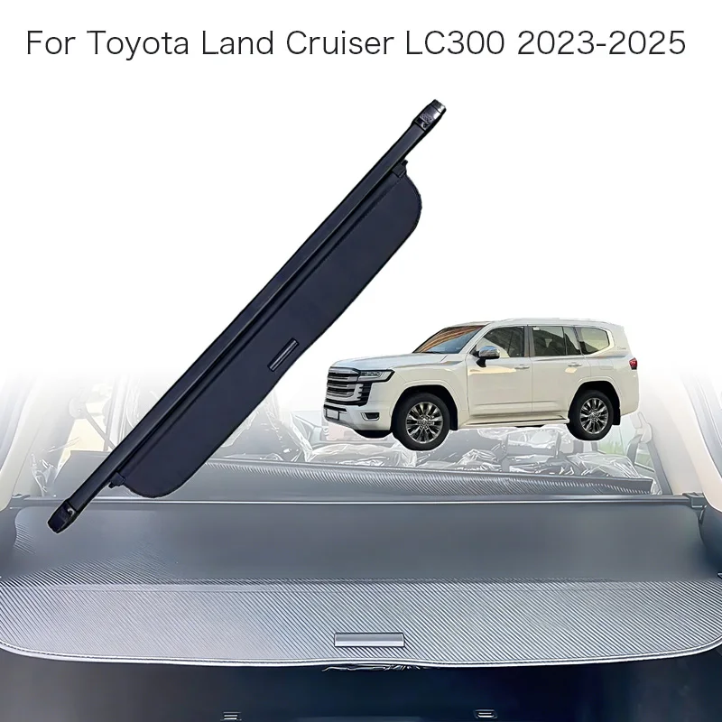 

Auto Trunk Curtain Organizer Cover For Toyota Land Cruiser LC300 2023-2025 Car Cargo Cover Trunk Rear Rack Luggage Storage