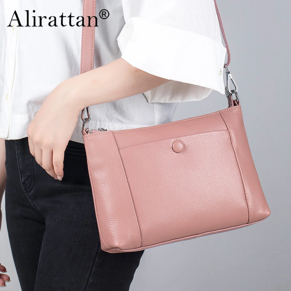 

Alirattan 2024 New Leather Minimalist Women's Bag Shoulder Bag Versatile Fashion Large Capacity Crossbody Bag