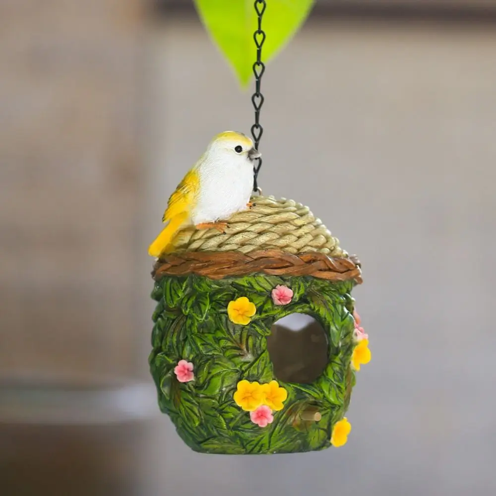 Gift Weatherproof Bird Houses Cute Garden Outdoor Garden Hanging Resting Place DIY Birds Nest