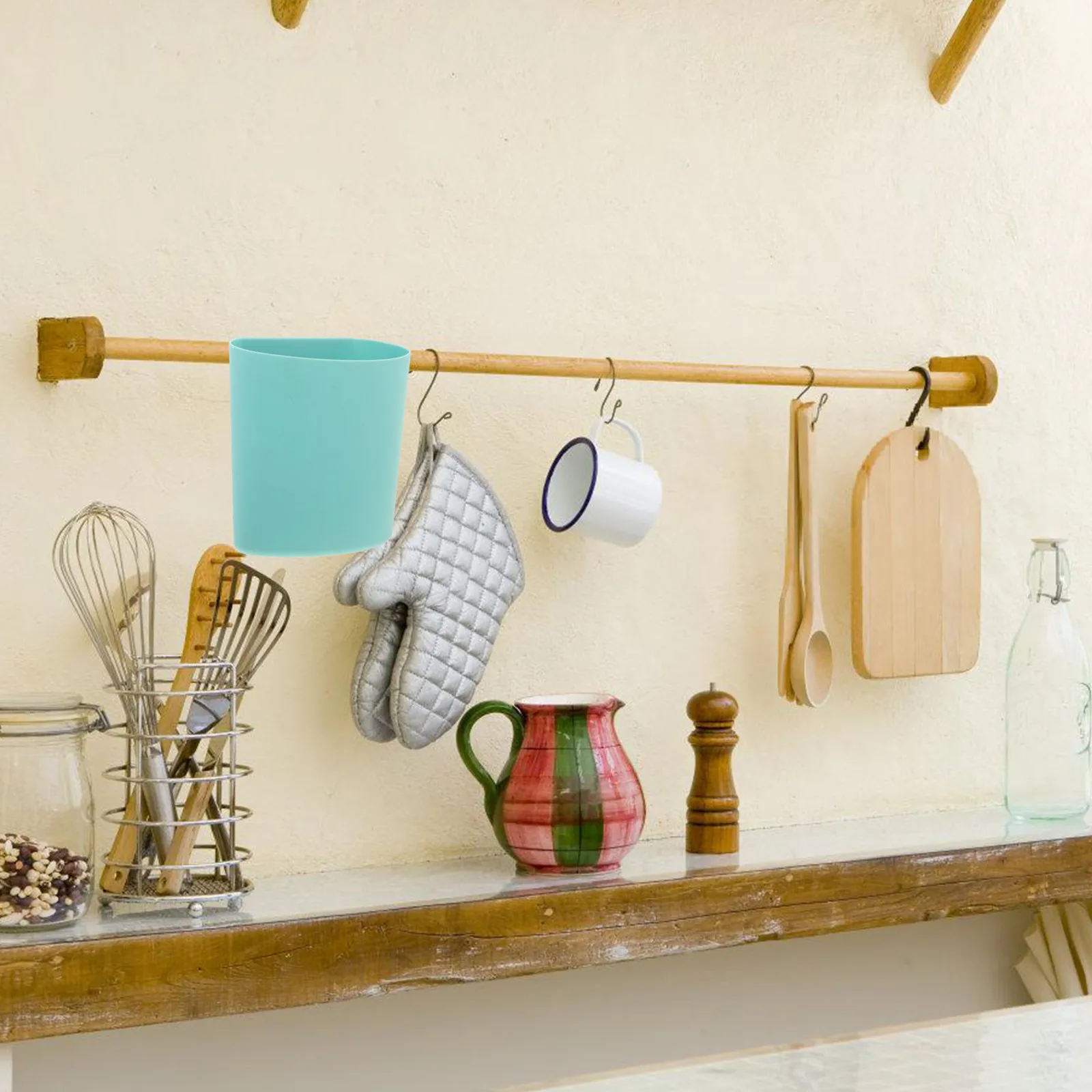 

4Pcs Hanging Basket for Home Space Saving Plastic Storage Organizer Small Hanging Bucket for Kitchen Bathroom Sundries