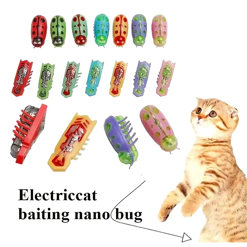 Pet Toys Electric Lifelike Micro-Nano Ladybug Suitable for Pet Entertainment Competition Teasing Cats and Dogs Toys
