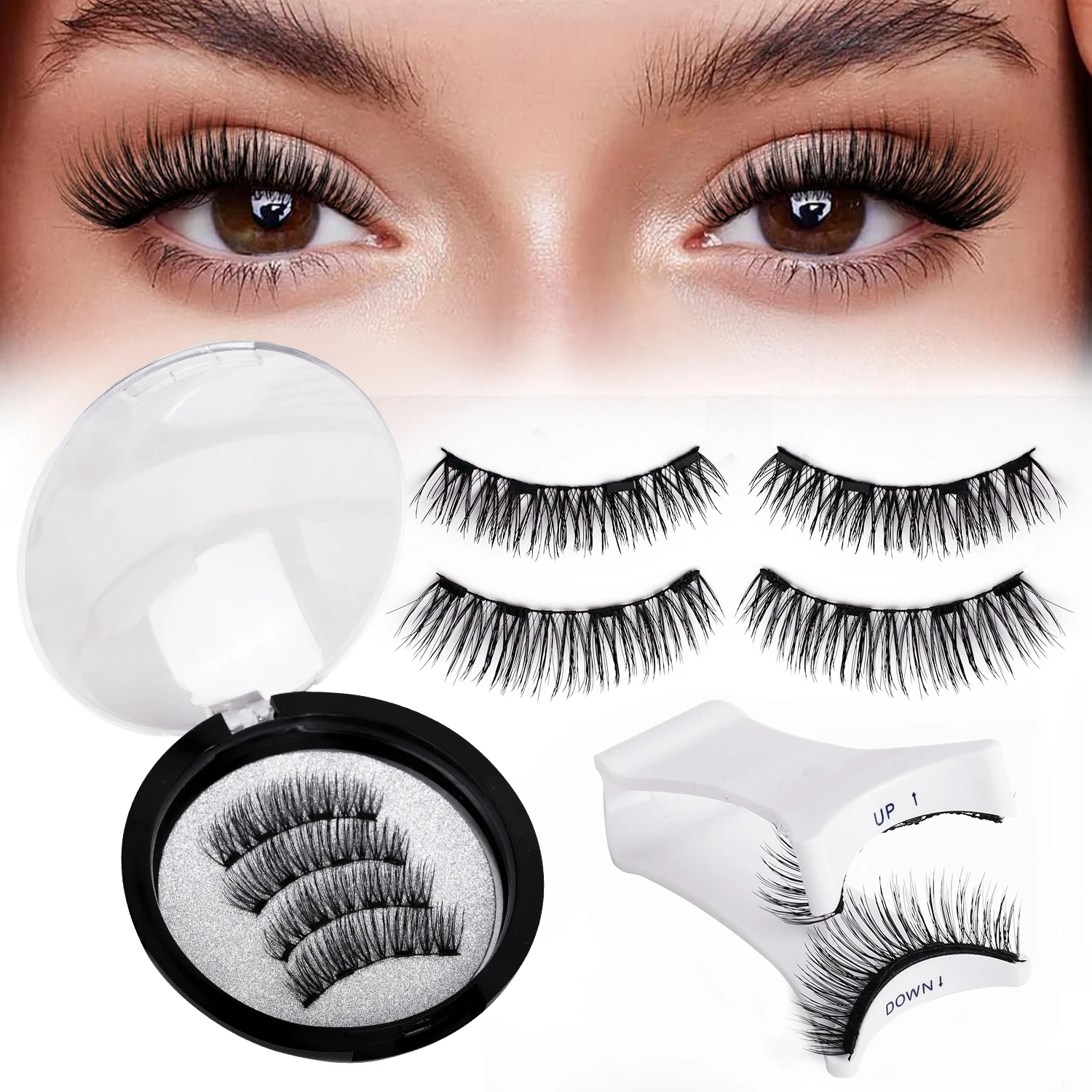 Eco-Friendly Magnetic Lashes - No Glue Required Easy Application Reusable False Eyelashes for Daily Makeup