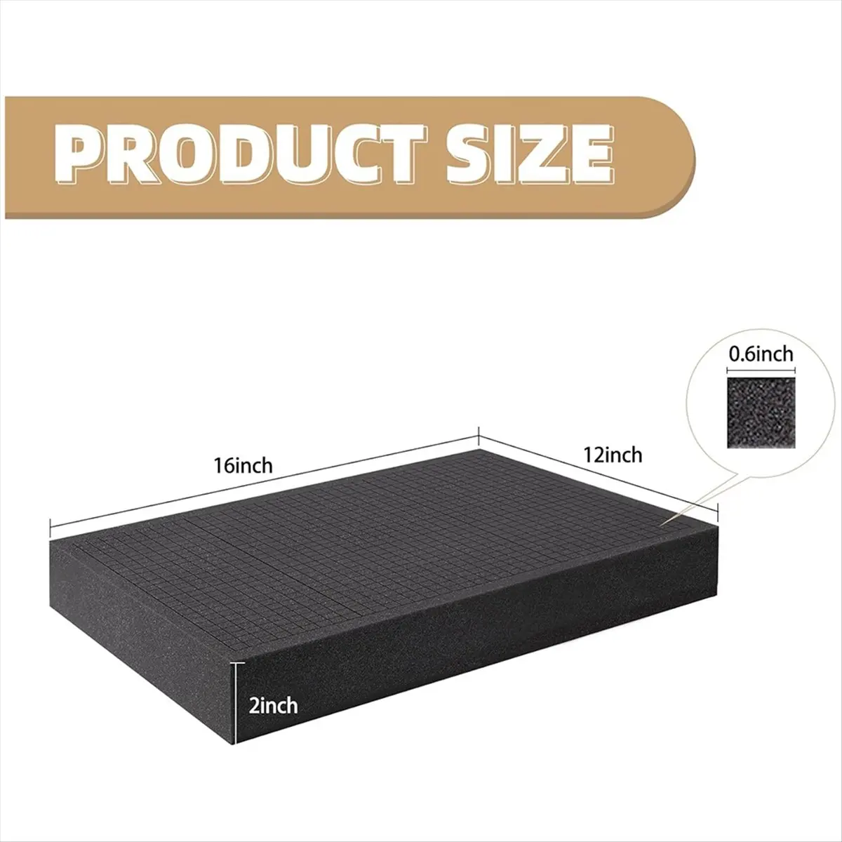 AT16 Pick and Pluck Foam, 40.64 X 30.48 X 5.08 cm Pick Insert Foam Protective Cover, Pluck Foam Board for Tools