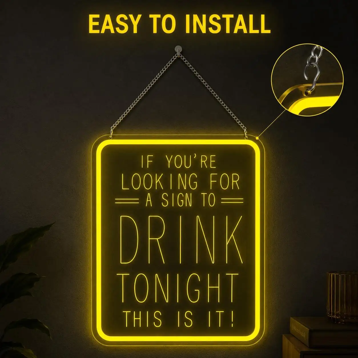 Drink Tonight Neon Sign USB Dimmable LED Lights For Bar Man Cave Basement Pub Tavern Bistro Shop Wall Art Decor Signboard Light