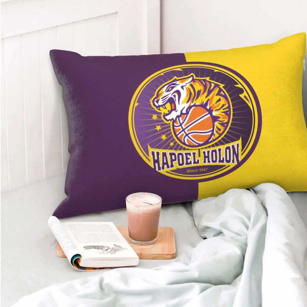 

Hapoel Holon Basketball Pillow Cases Lightweight Super Soft Easy Care Microfiber Pillowcases, Gifts for Women Men - 2-Pack